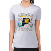 Indiana Pacers G-III 4Her by Carl Banks Women's Super-Slim Fit Lightweight Flowers Team Logo Graphic T-Shirt
