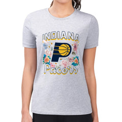 Indiana Pacers G-III 4Her by Carl Banks Women's Super-Slim Fit Lightweight Flowers Team Logo Graphic T-Shirt