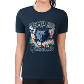 Memphis Grizzlies G-III 4Her by Carl Banks Women's Super-Slim Fit Lightweight Flowers Team Logo Graphic T-Shirt
