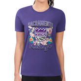 Sacramento Kings G-III 4Her by Carl Banks Women's Super-Slim Fit Lightweight Flowers Team Logo Graphic T-Shirt
