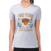 New York Knicks G-III 4Her by Carl Banks Women's Super-Slim Fit Lightweight Flowers Team Logo Graphic T-Shirt