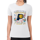 Indiana Pacers G-III 4Her by Carl Banks Women's Super-Slim Fit Lightweight Flowers Team Logo Graphic T-Shirt
