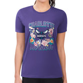 Charlotte Hornets G-III 4Her by Carl Banks Women's Super-Slim Fit Lightweight Flowers Team Logo Graphic T-Shirt
