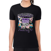 Sacramento Kings G-III 4Her by Carl Banks Women's Super-Slim Fit Lightweight Flowers Team Logo Graphic T-Shirt