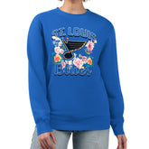 NHL St. Louis Blues G-III 4Her by Carl Banks Women's Flower Logo Pullover Sweatshirt