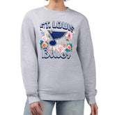 NHL St. Louis Blues G-III 4Her by Carl Banks Women's Flower Logo Pullover Sweatshirt