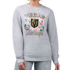NHL Vegas Golden Knights G-III 4Her by Carl Banks Women's Flower Logo Pullover Sweatshirt