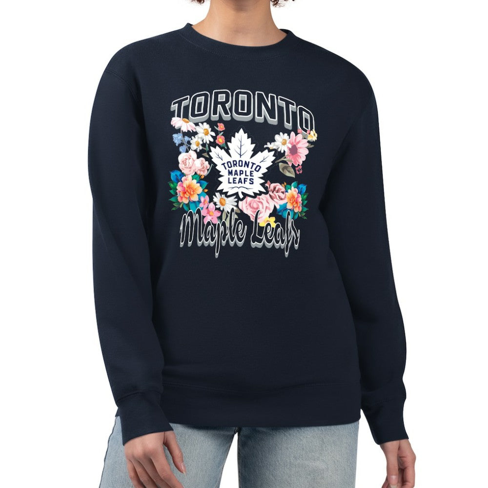 NHL Toronto Maple Leafs G-III 4Her by Carl Banks Women's Flower Logo Pullover Sweatshirt
