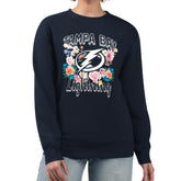 NHL Tampa Bay Lightning G-III 4Her by Carl Banks Women's Flower Logo Pullover Sweatshirt