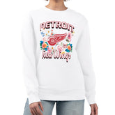 NHL Detroit Red Wings G-III 4Her by Carl Banks Women's Flower Logo Pullover Sweatshirt