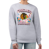 NHL Chicago Blackhawks G-III 4Her by Carl Banks Women's Flower Logo Pullover Sweatshirt