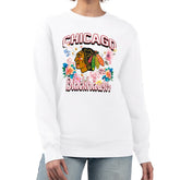NHL Chicago Blackhawks G-III 4Her by Carl Banks Women's Flower Logo Pullover Sweatshirt