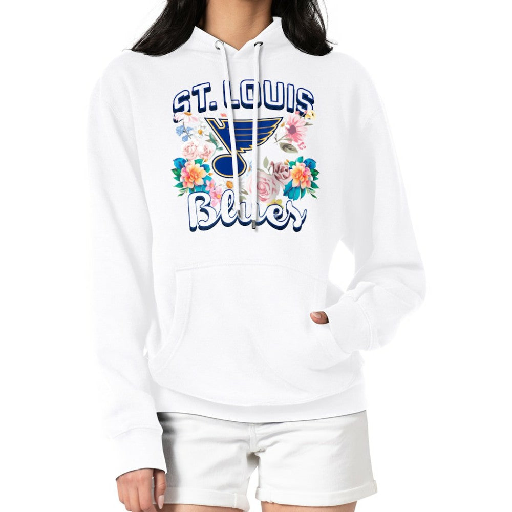 NHL St. Louis Blues G-III 4Her by Carl Banks Women's Flower Logo Pullover Hoodie