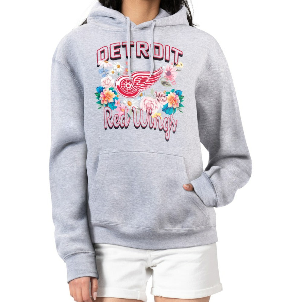 NHL Detroit Red Wings G-III 4Her by Carl Banks Women's Flower Logo Pullover Hoodie