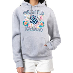NHL Seattle Kraken G-III 4Her by Carl Banks Women's Flower Logo Pullover Hoodie