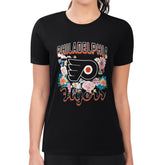 NHL Philadelphia Flyers G-III 4Her by Carl Banks Women's Super-Slim Fit Lightweight Flower Logo T-Shirt