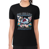 NHL Colorado Avalanche G-III 4Her by Carl Banks Women's Super-Slim Fit Lightweight Flower Logo T-Shirt