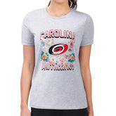 NHL Carolina Hurricanes G-III 4Her by Carl Banks Women's Super-Slim Fit Lightweight Flower Logo T-Shirt