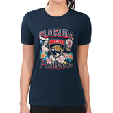 NHL Florida Panthers G-III 4Her by Carl Banks Women's Super-Slim Fit Lightweight Flower Logo T-Shirt