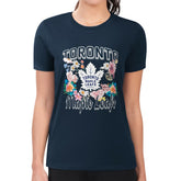 NHL Toronto Maple Leafs G-III 4Her by Carl Banks Women's Super-Slim Fit Lightweight Flower Logo T-Shirt