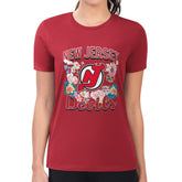 NHL New Jersey Devils G-III 4Her by Carl Banks Women's Super-Slim Fit Lightweight Flower Logo T-Shirt
