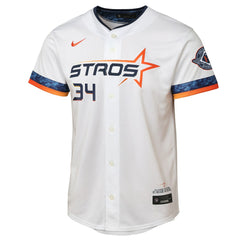 White Nolan Ryan Houston Astros Nike Youth 2025 City Connect Limited Player Jersey