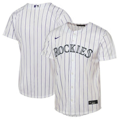 White Colorado Rockies Nike Youth Home Replica Jersey