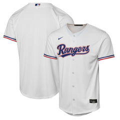 White Texas Rangers Nike Youth Home Replica Jersey
