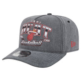 New Era Miami Heat Throwback Washed Pre-Curved 9FIFTY Snapback Hat