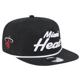 New Era Miami Heat Team Text Golfer Snapback Hat