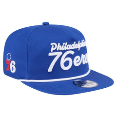 New Era Philadelphia 76ers Team Text Golfer Snapback Hat