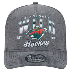 NHL Minnesota Wild New Era Throwback Washed A-Frame Pre-Curved 9FIFTY Snapback Hat