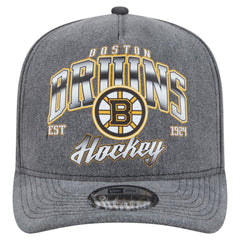 NHL Boston Bruins New Era Throwback Washed A-Frame Pre-Curved 9FIFTY Snapback Hat