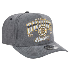 NHL Boston Bruins New Era Throwback Washed A-Frame Pre-Curved 9FIFTY Snapback Hat