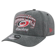 NHL Carolina Hurricanes New Era Throwback Washed A-Frame Pre-Curved 9FIFTY Snapback Hat