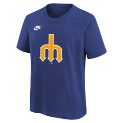 Royal Seattle Mariners Nike Youth Team Logo T-Shirt