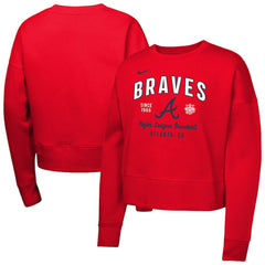 Red Atlanta Braves Nike Girls Youth Fleece Sweatshirt