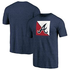 Navy Atlanta Braves Pregame Vibe Tri-Blend T-Shirt