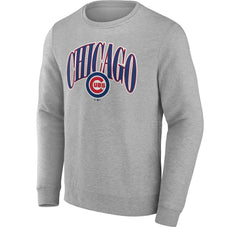 Gray Chicago Cubs Arch Pullover Sweatshirt
