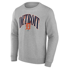 Gray Detroit Tigers Arch Pullover Sweatshirt