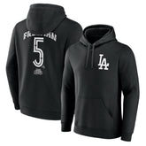 Black Freddie Freeman Los Angeles Dodgers Mister Cartoon Name & Number Pullover Hoodie
