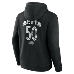 Black Mookie Betts Los Angeles Dodgers Mister Cartoon Name & Number Pullover Hoodie