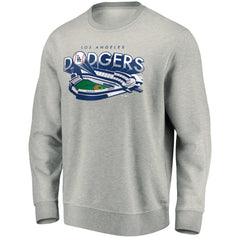Gray Los Angeles Dodgers Heater Pullover Sweatshirt