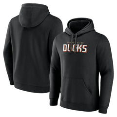 NHL Anaheim Ducks Fanatics Wordmark Logo Fleece Pullover Hoodie