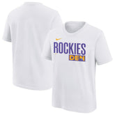White Colorado Rockies Nike Youth 2025 City Connect Wordmark T-Shirt