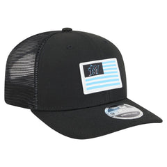 Black Miami Marlins New Era Flag 9SEVENTY Stretch-Snap Hat
