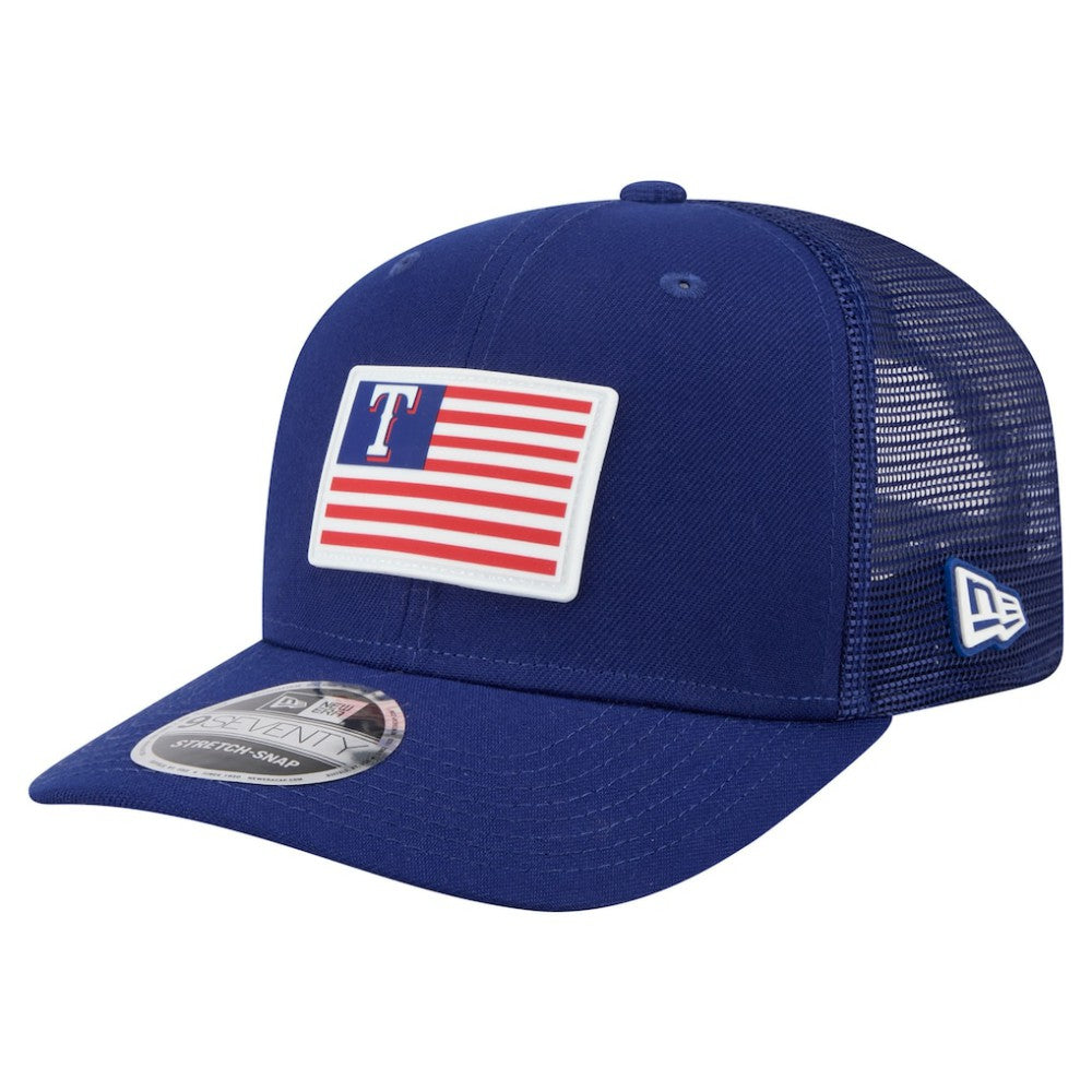 Royal Texas Rangers New Era Flag 9SEVENTY Stretch-Snap Hat