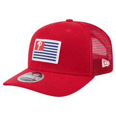 Red Philadelphia Phillies New Era Flag 9SEVENTY Stretch-Snap Hat