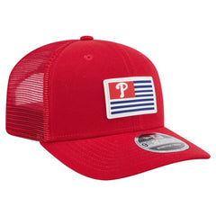 Red Philadelphia Phillies New Era Flag 9SEVENTY Stretch-Snap Hat