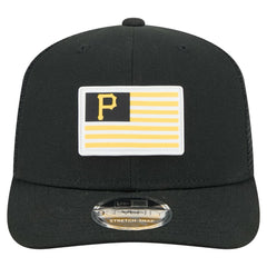 Black Pittsburgh Pirates New Era Flag 9SEVENTY Stretch-Snap Hat